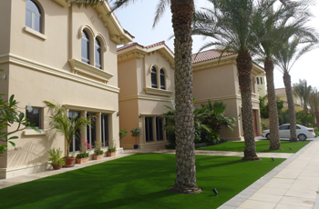 artificial-grass-tree-house-palm-trees