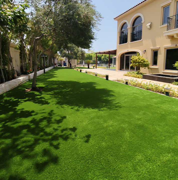 Artificial Grass Dubai Installation With Spacious Side Garden